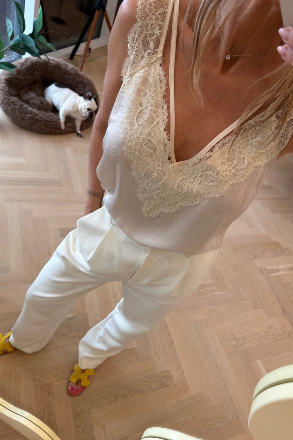 Forudbestilling - Valentin Studio - String Top - Creme (Feburar) Toppe