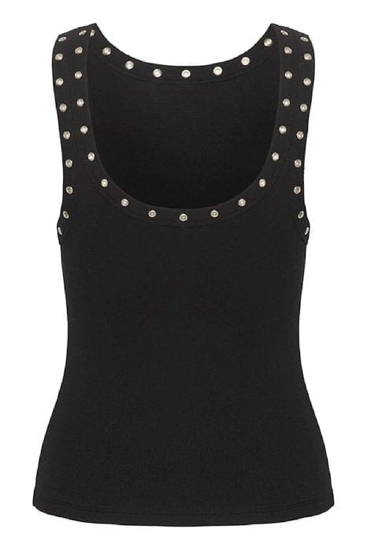 Gestuz - DrewGZ eyelet tank top - Black Toppe