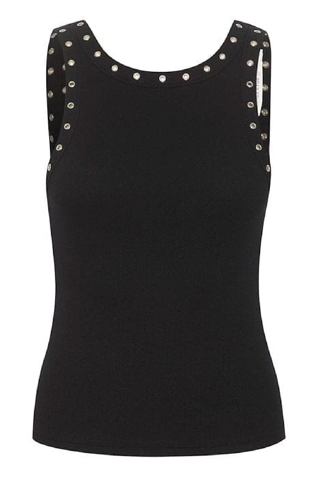 Gestuz - DrewGZ eyelet tank top - Black Toppe
