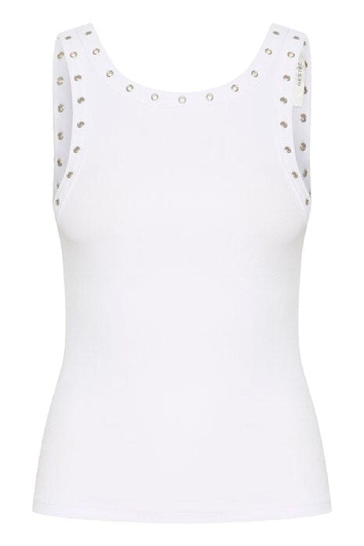 Gestuz - DrewGZ eyelet tank top - Bright White