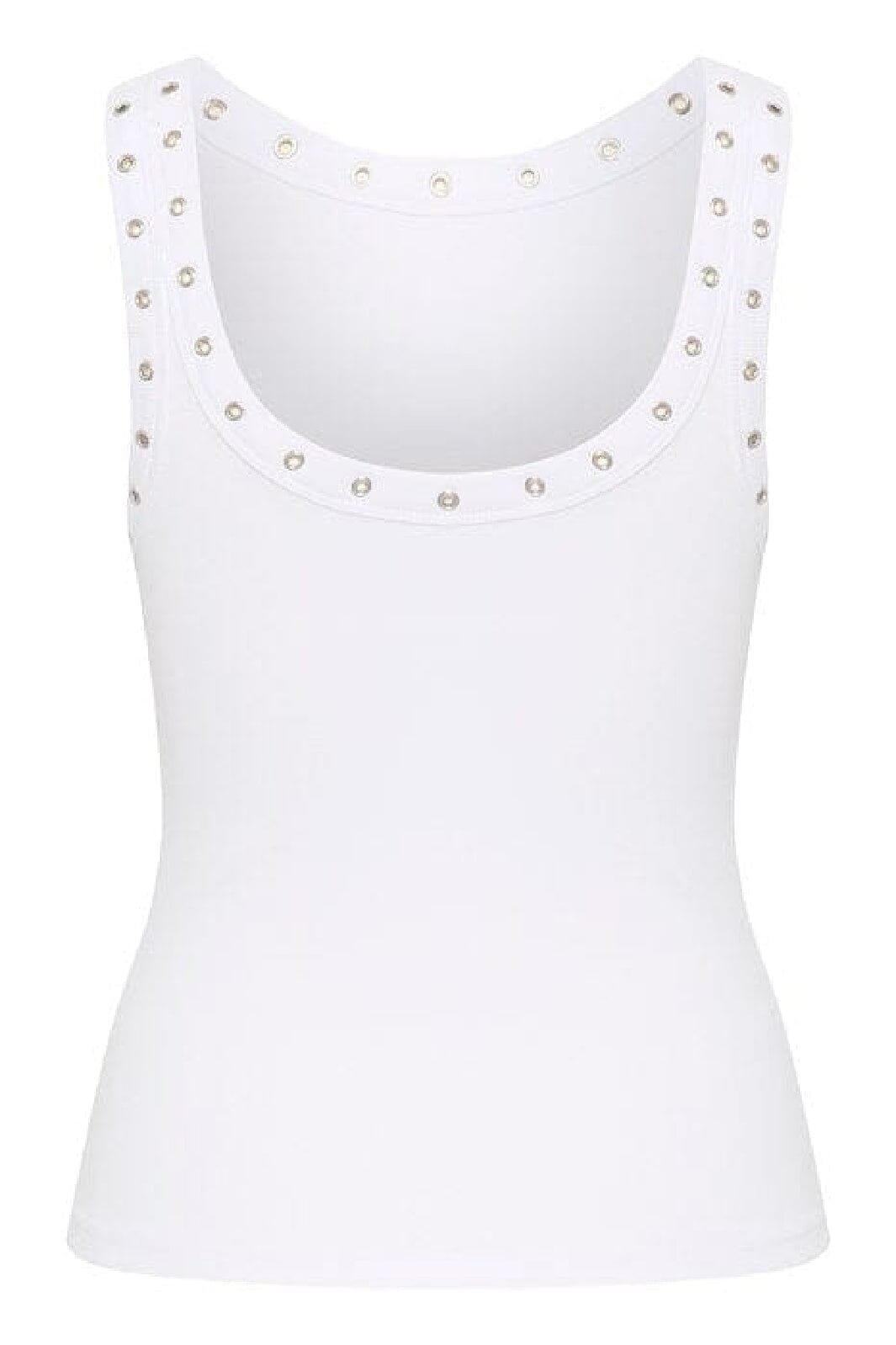 Gestuz - DrewGZ eyelet tank top - Bright White