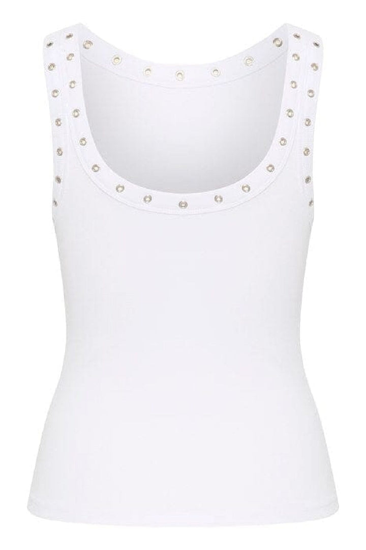 Gestuz - DrewGZ eyelet tank top - Bright White