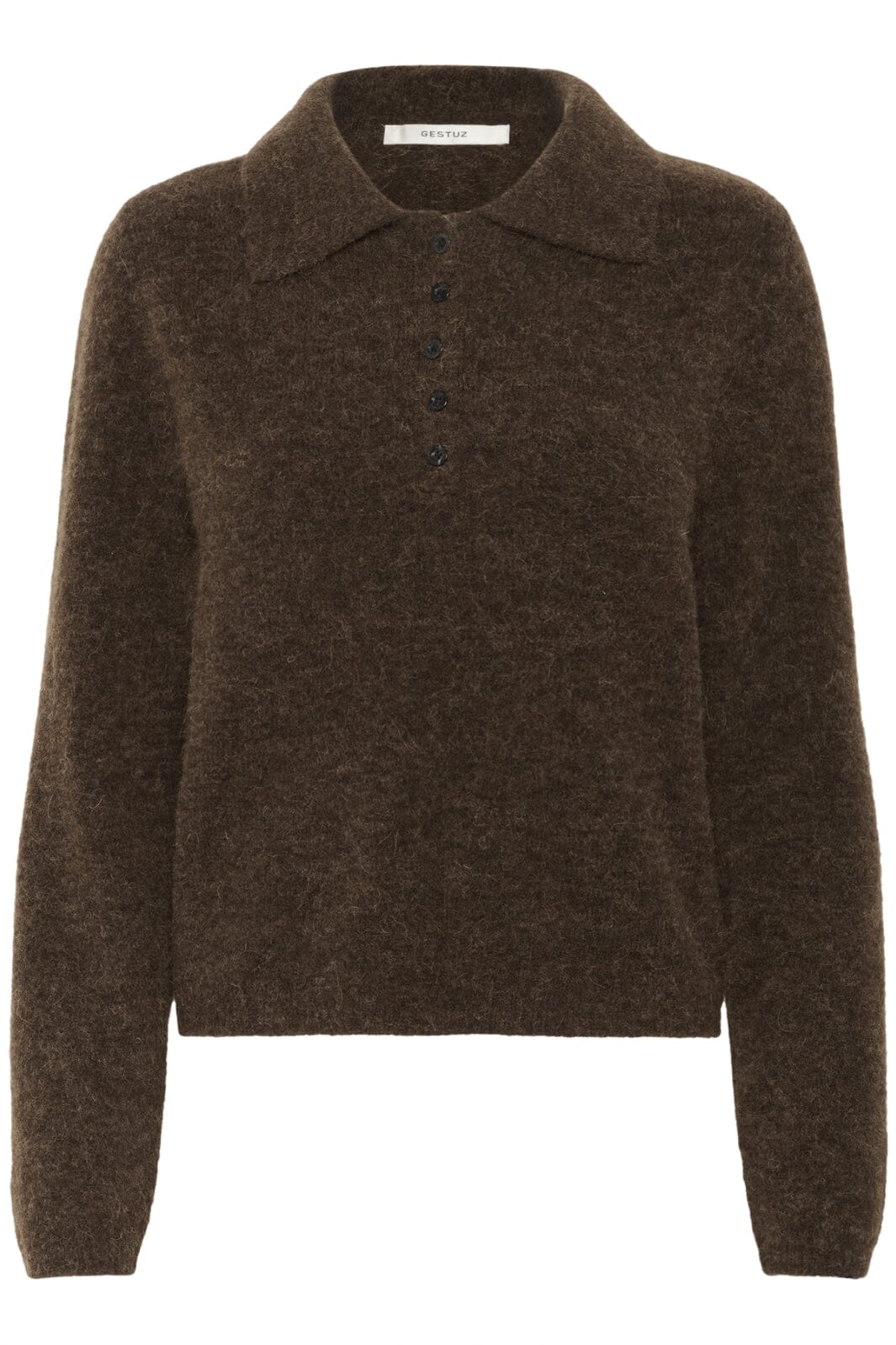 Gestuz - Gzalpha Polo Pullover 10910589 - 108310 - Buff Mélange Strikbluser