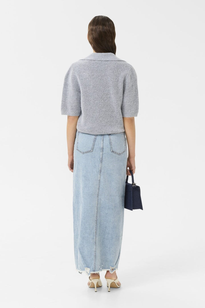 Gestuz - Gzalpha Ss Polo Pullover 10910035 - 1442061 - Pearl Blue Melange