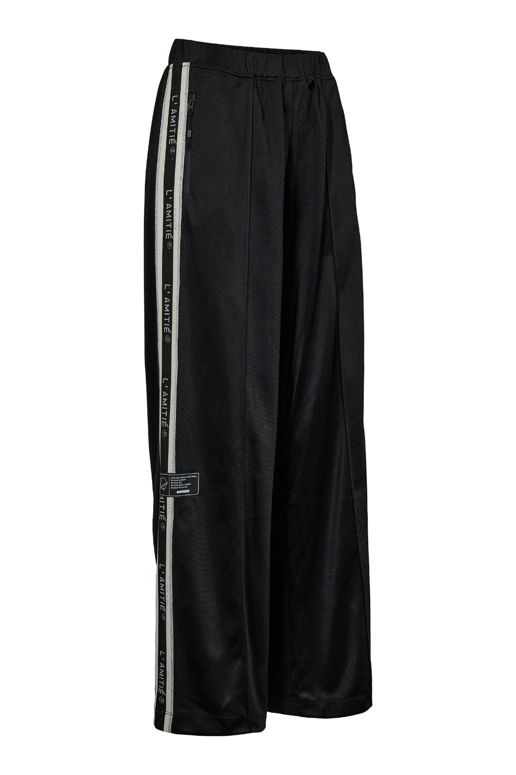 Haute L'Amitié - Baggy Lurex Logo Track Pant HL10414 - Black Bukser