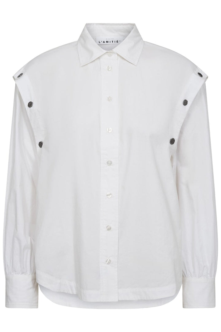 Haute L'Amitié - Button Sleeve Shirt HL10399 - White Skjorter