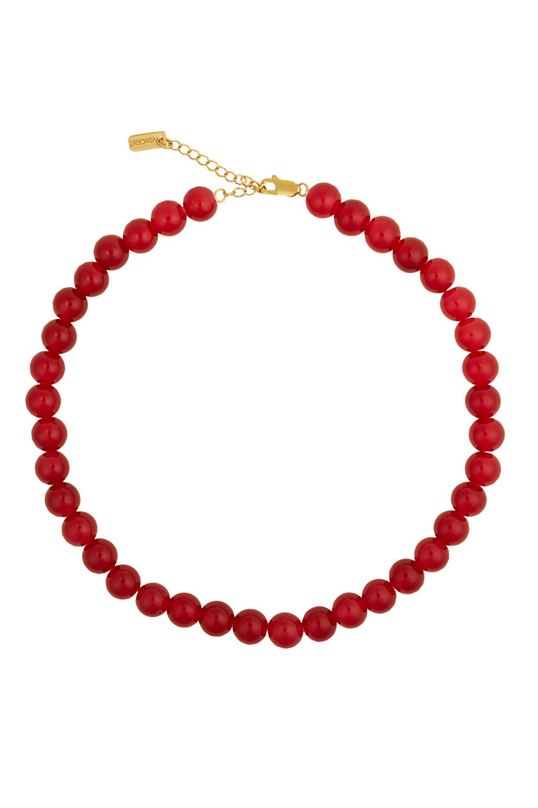 Vorbestellung - House Of Vincent - Candy Coral Berry M Necklace VJ233-UNG-R-M - Red - Gilded