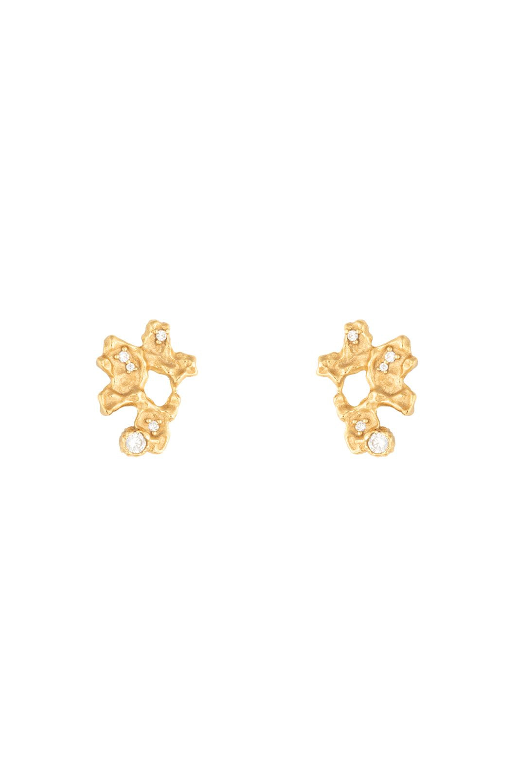 House Of Vincent - Ilium Earrings VJ241-UEG - White - Gilded