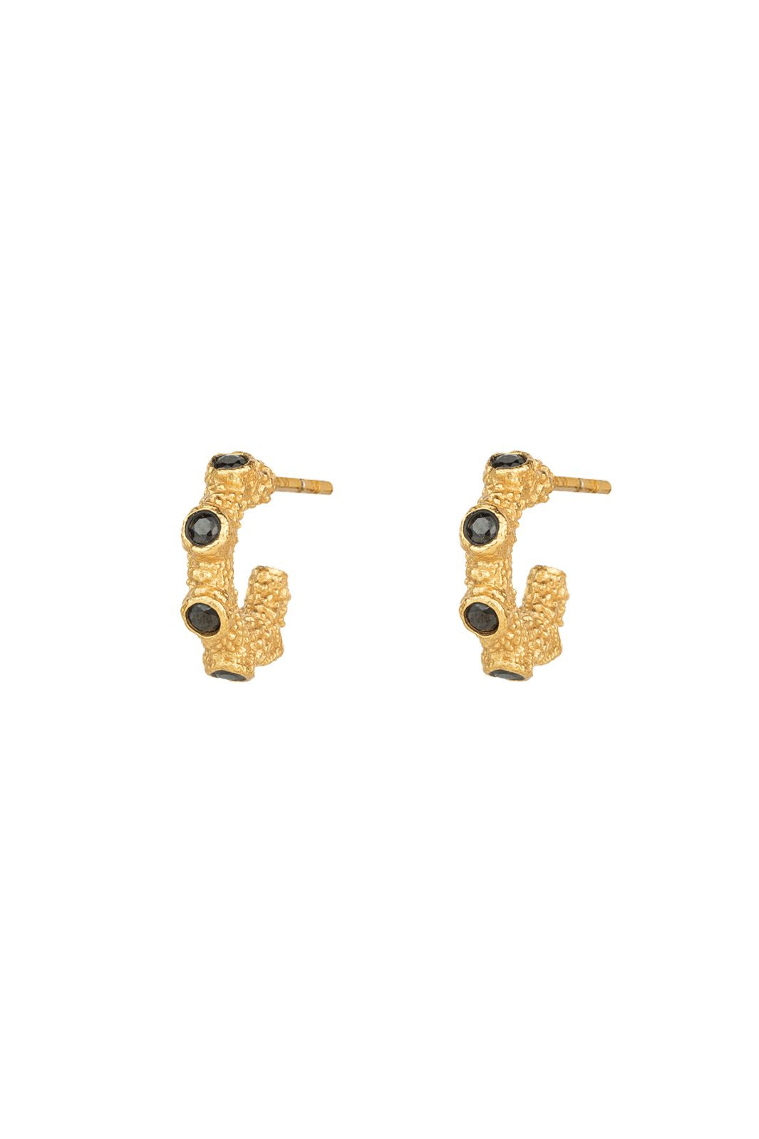 Vorbestellung - House Of Vincent - Isle Haze Hoop Earrings VJ225-UEG - Black - Gilded