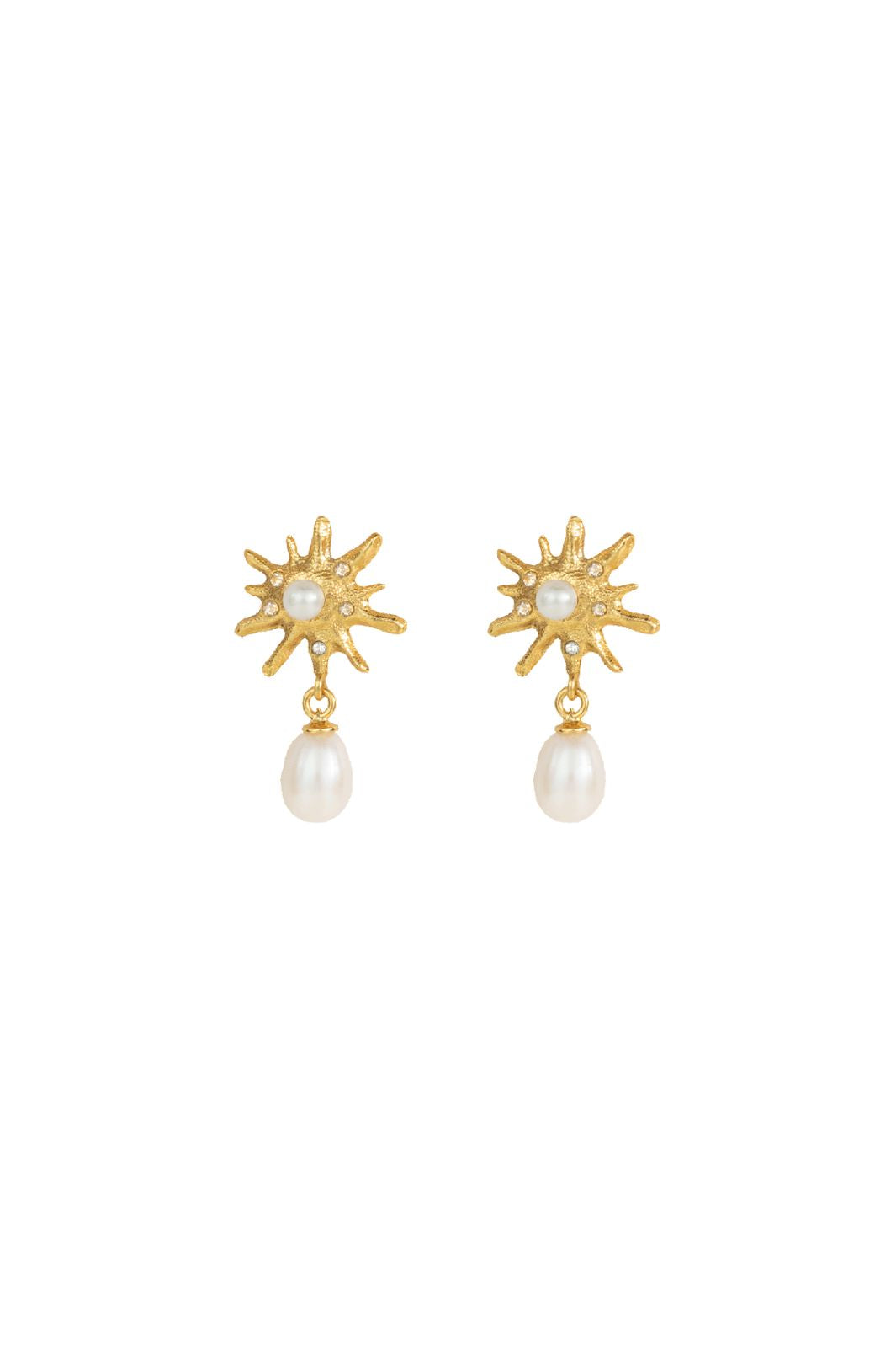 Vorbestellung - House Of Vincent - Rhea Earrings VJ233-UEG - White - Gilded