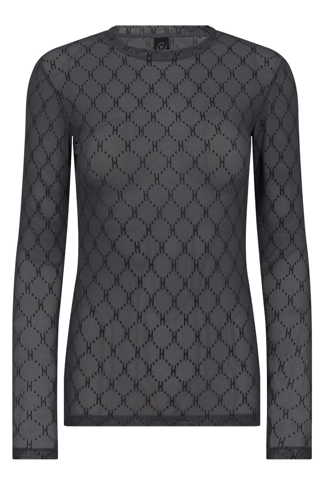 Hype The Detail - Mesh Blouse 300-14 - 8 - Grå