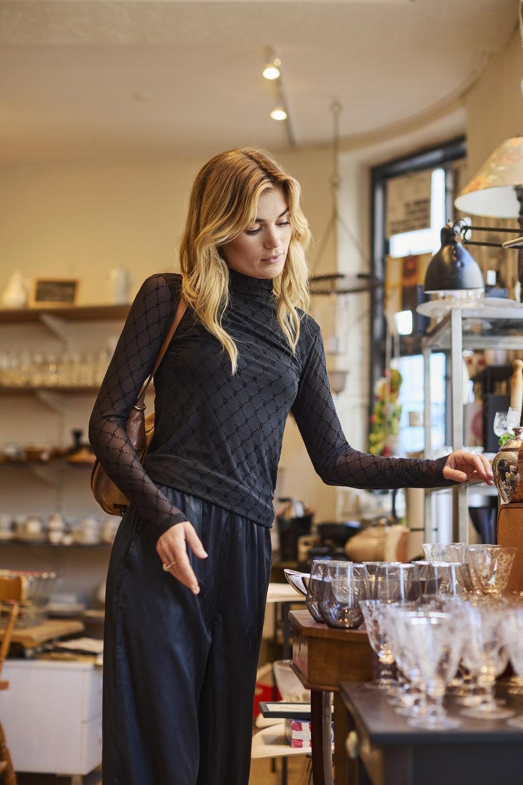 Hype The Detail - Mesh High Neck 300-15 - 9 - Black Toppe