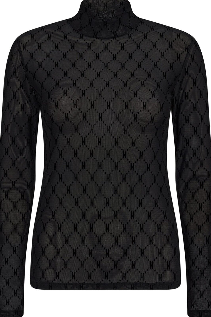 Hype The Detail - Mesh Turtle Neck 315-14 - 9 Sort Toppe