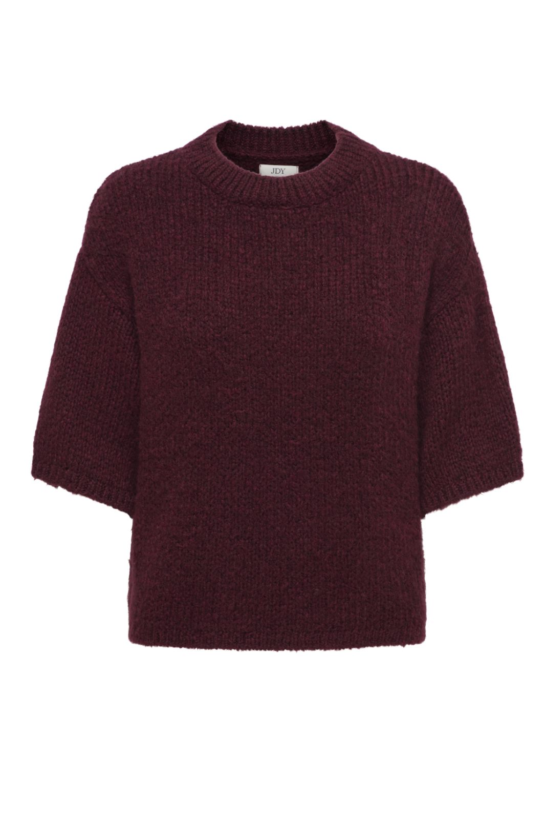 JDY - Jdylinea S/S Pullover O-Neck Knt - 4993961 Tawny Port Strikbluser