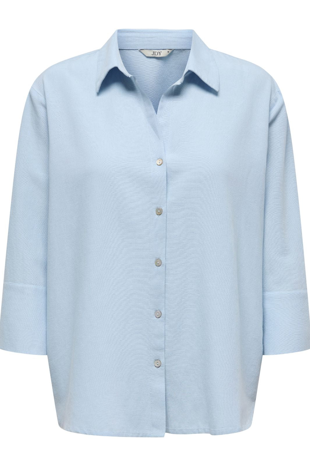JDY - Jdylucia 3/4 Linen Shirt - 4941426 Cashmere Blue Skjorter