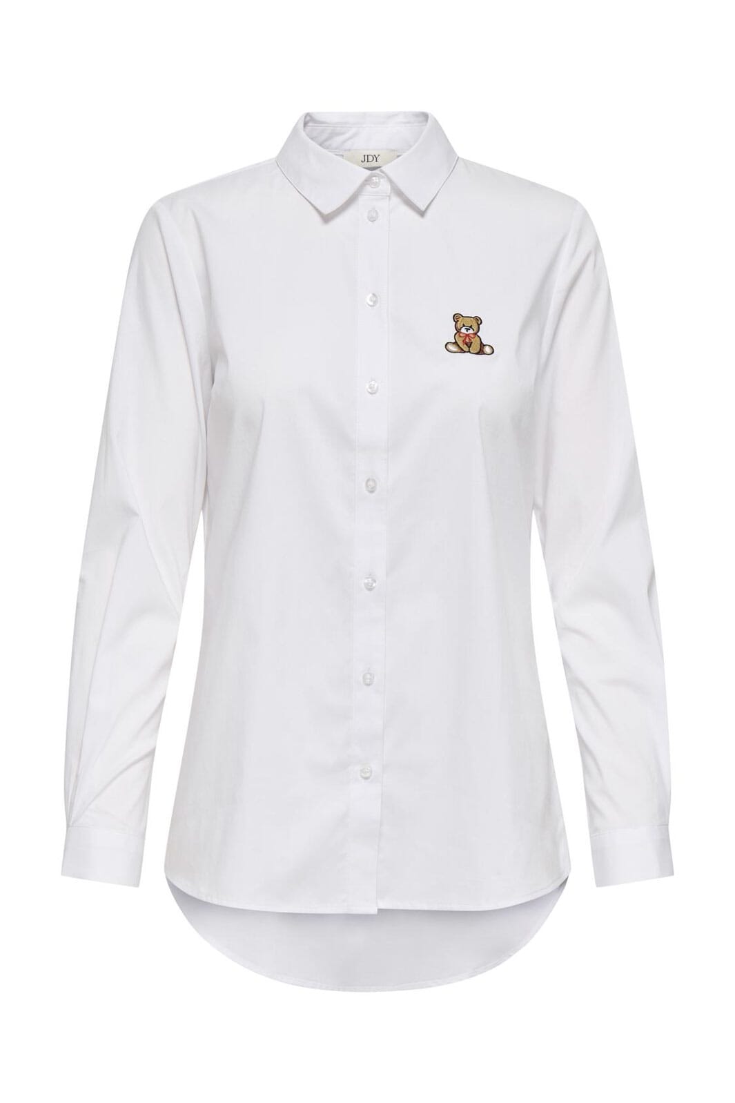 JDY - Jdymio L/S Embroidery Shirt - 4957230 White Teddy Embr