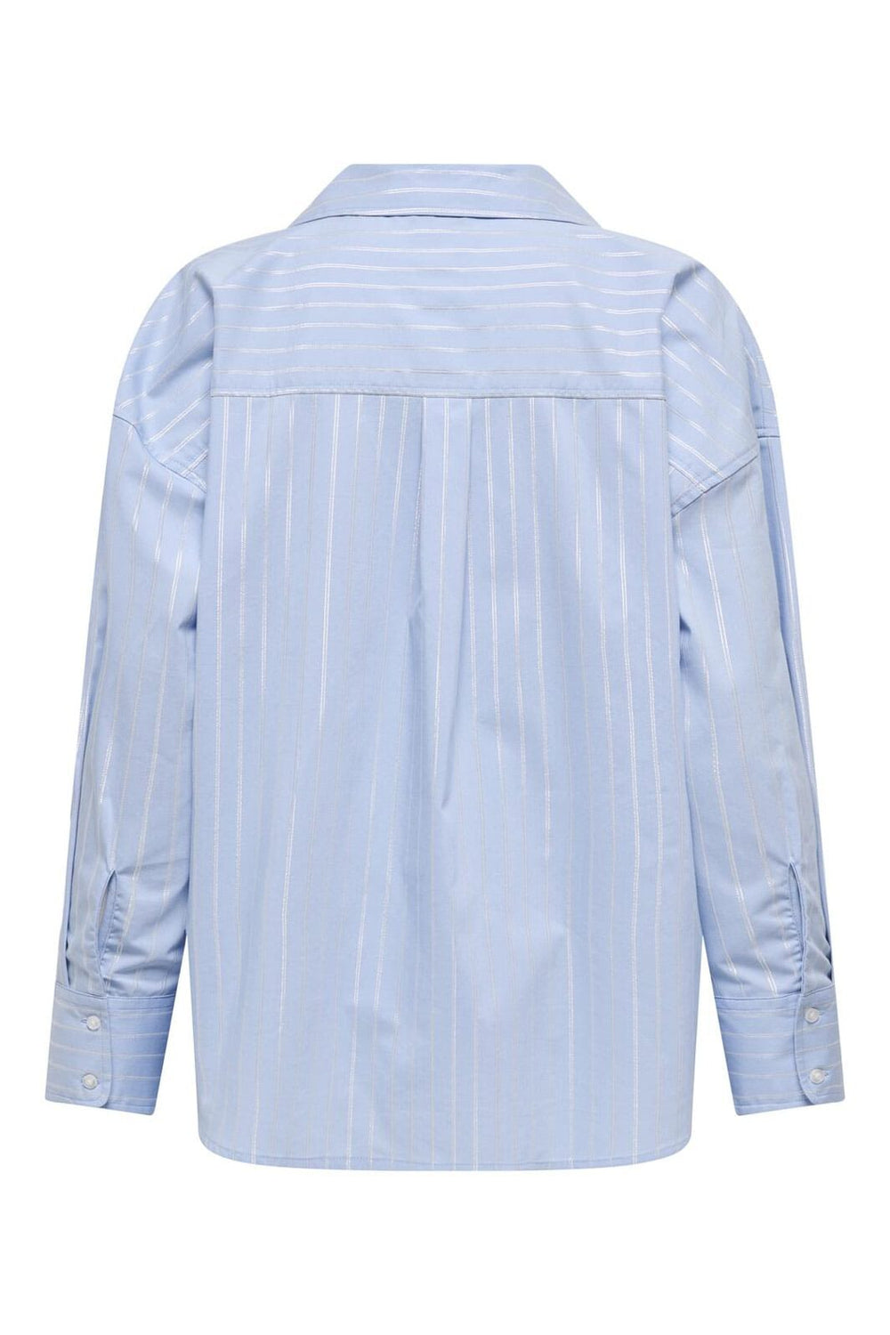 JDY - Jdymio L/S Lurex Loose Shirt - 4873551 Chambray Blue Silver Lurex