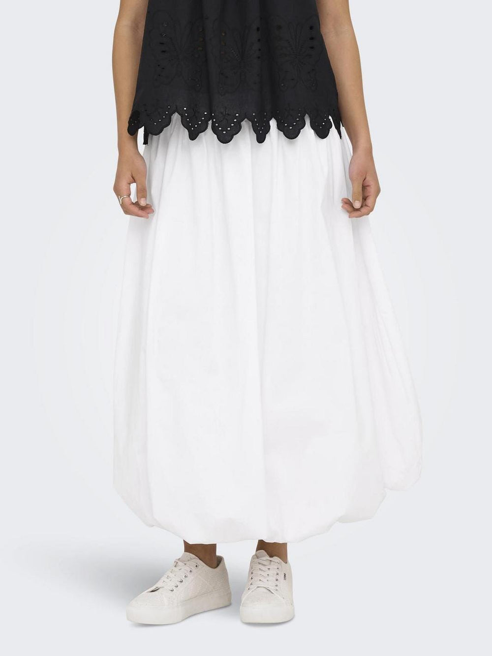 JDY - Jdymio Midi Bubblehem Skirt - 4881271 White