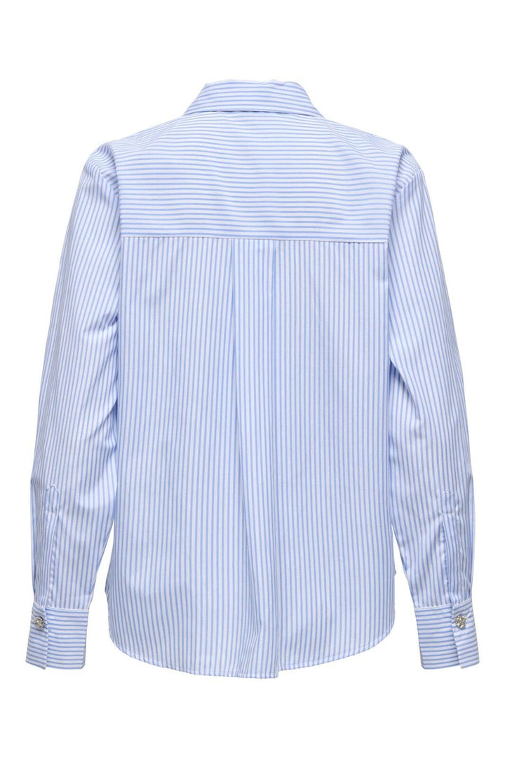 JDY - Jdysoho L/S Loose Striped Shirt - 4950438 White Cashmere Blue
