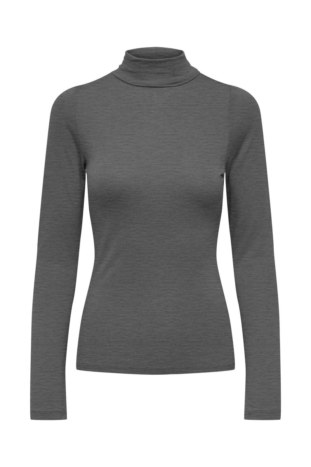 JDY - Jdysuma Woolblend L/S Rollneck Top - 4382197 Dark Grey Melange
