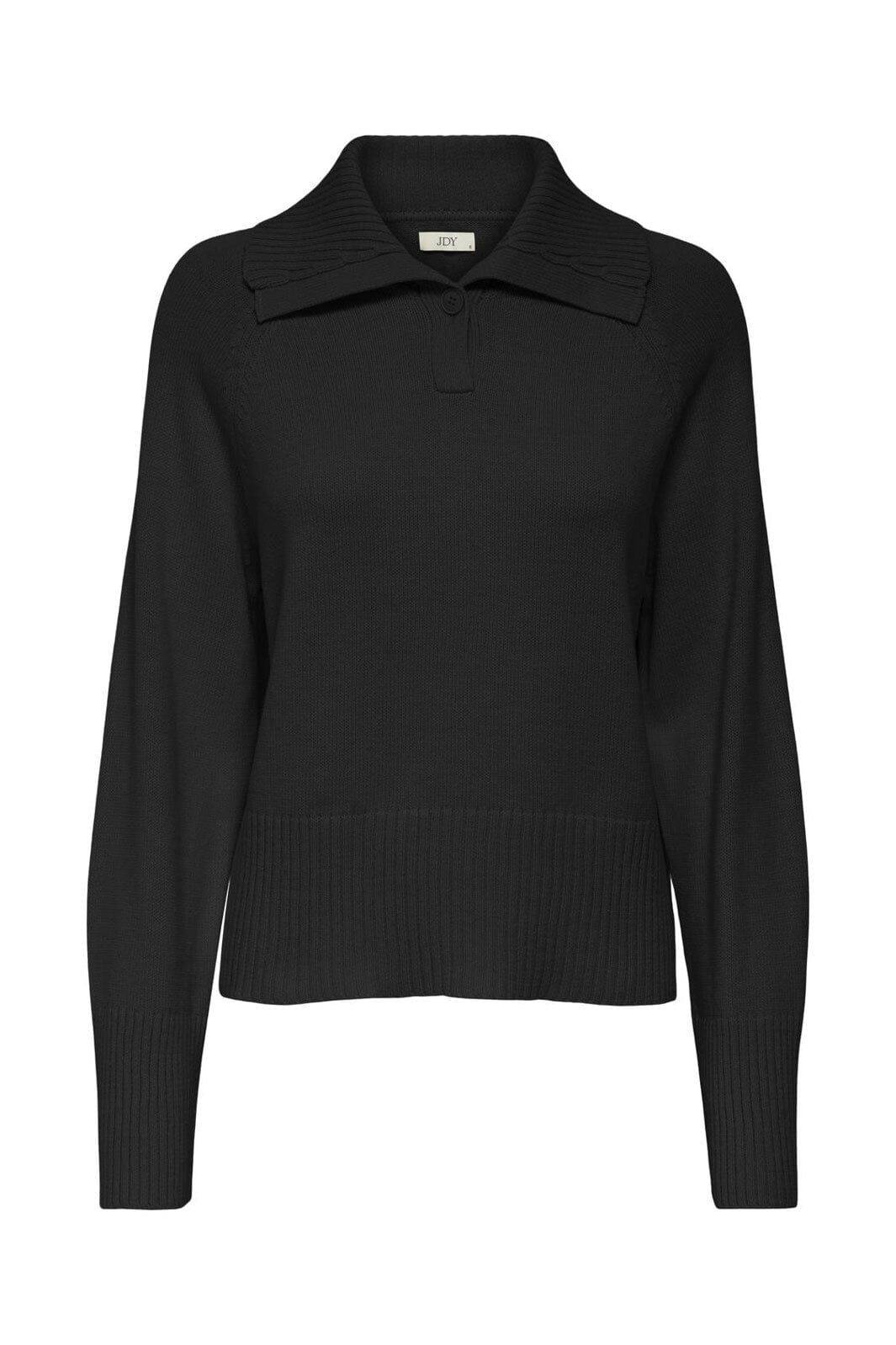 JDY - Jdytriss L/S Button Collar Pullover Knt - 4907210 Black