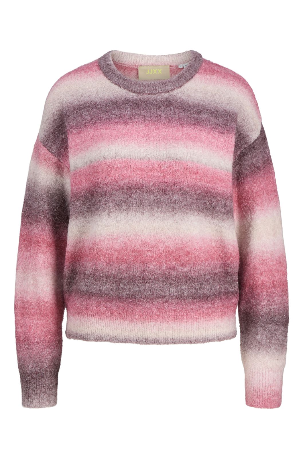 Jjxx - Jxamira Crew Neck Knit Ln - 4844635 Barberry /Space Dye Strikbluser