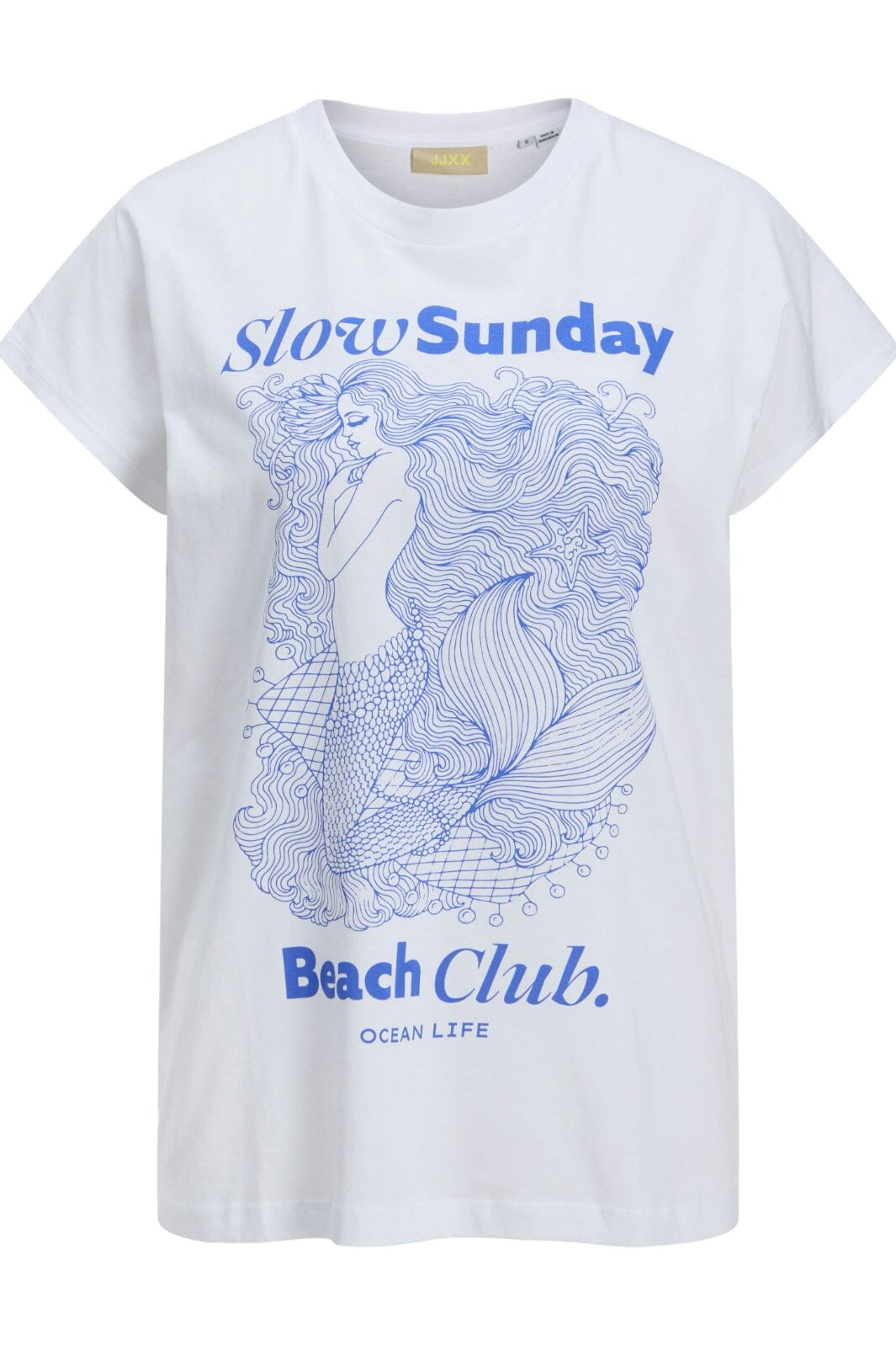 Jjxx - Jxastrid Sl Boxy Print Tee - 4798971 Bright White Slow Sunday T-shirts