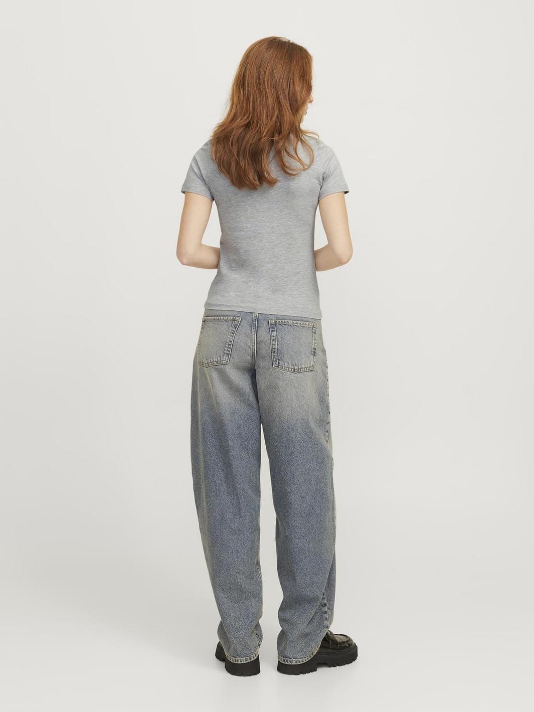 Jjxx - Jxgigi Str Ss Tee - 4725895 Light Grey Melange