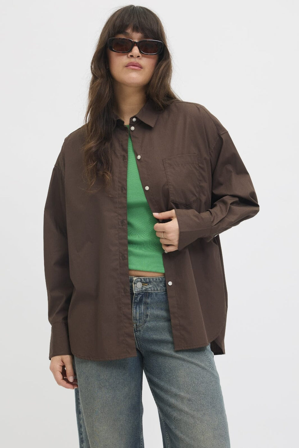 Jjxx - Jxjamie Ls Relaxed Poplin Shirt - 4817590 Bracken