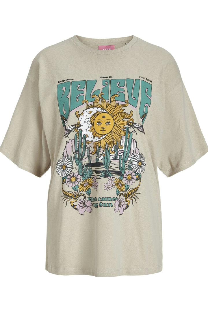 Jjxx - Jxmillow Loose Ss Tee - 4785030 Feather Gray Believe