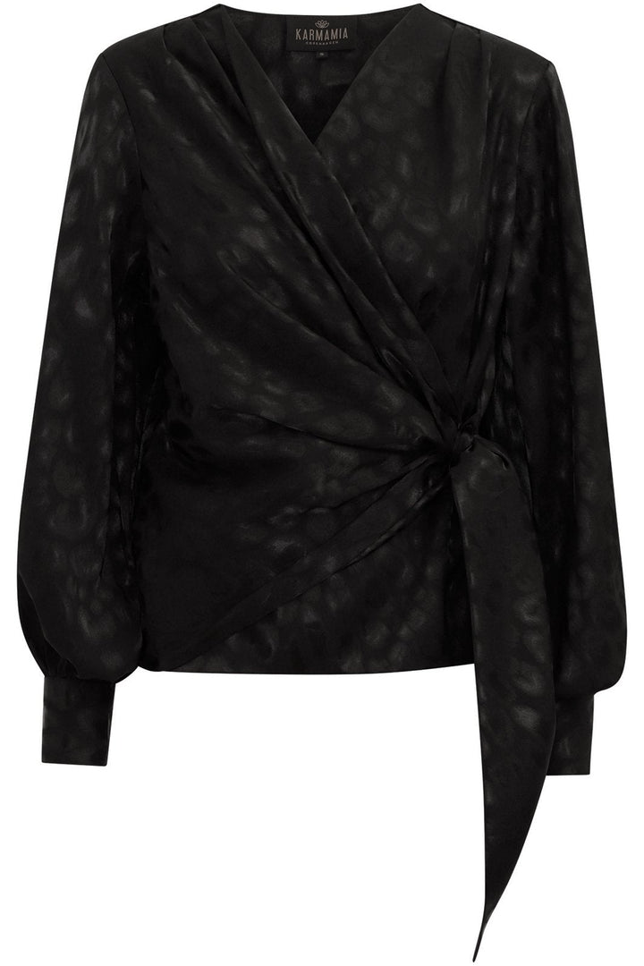 Karmamia - Ines Blouse - Black Leo Jacquard