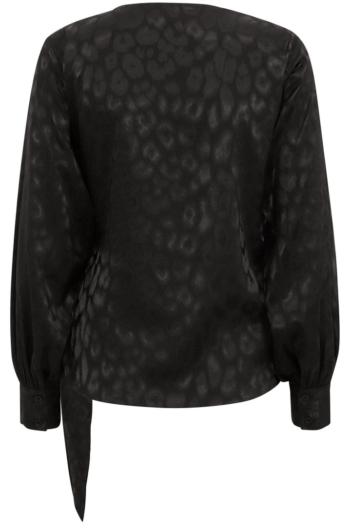 Karmamia - Ines Blouse - Black Leo Jacquard