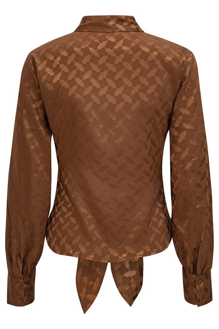 Karmamia - Lee Shirt - Camel Keffiyeh Jacquard