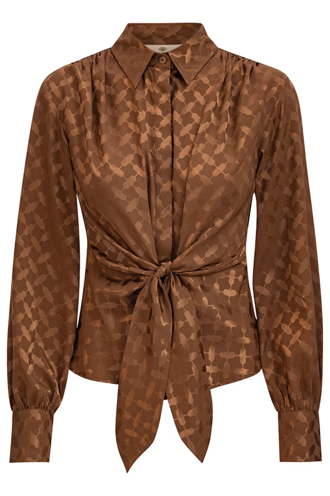 Karmamia - Lee Shirt - Camel Keffiyeh Jacquard