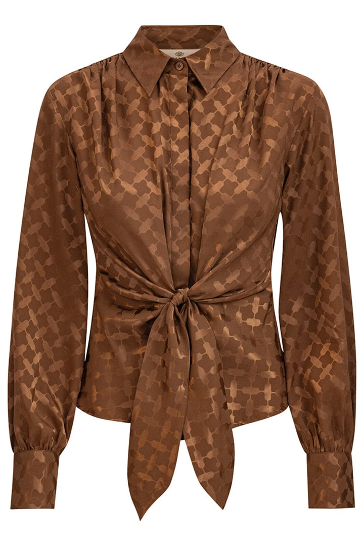 Karmamia - Lee Shirt - Camel Keffiyeh Jacquard