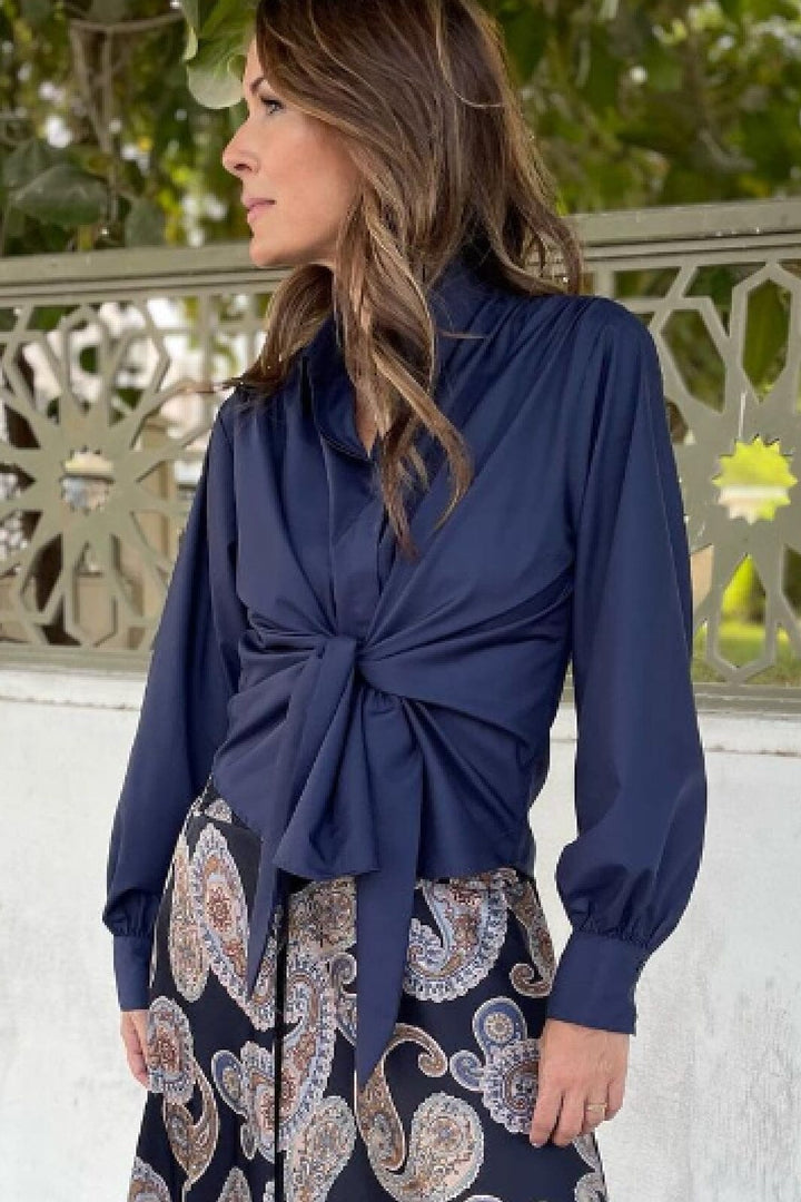 Karmamia - Lee Shirt - Navy Blue Cotton