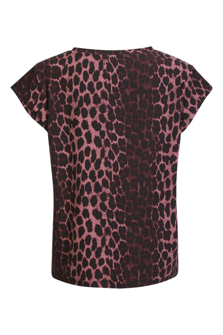Liberte - Alma-U-Tshirt 9581 - Bordeaux Lux Leo T-shirts