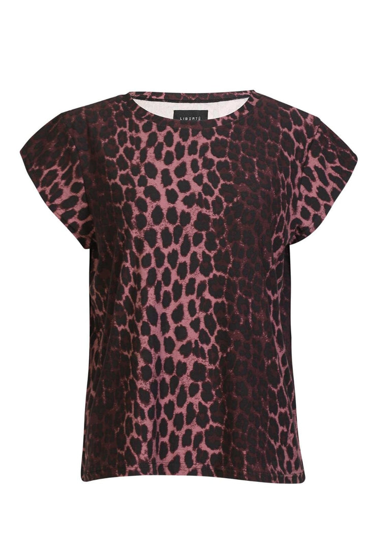 Liberte - Alma-U-Tshirt 9581 - Bordeaux Lux Leo T-shirts