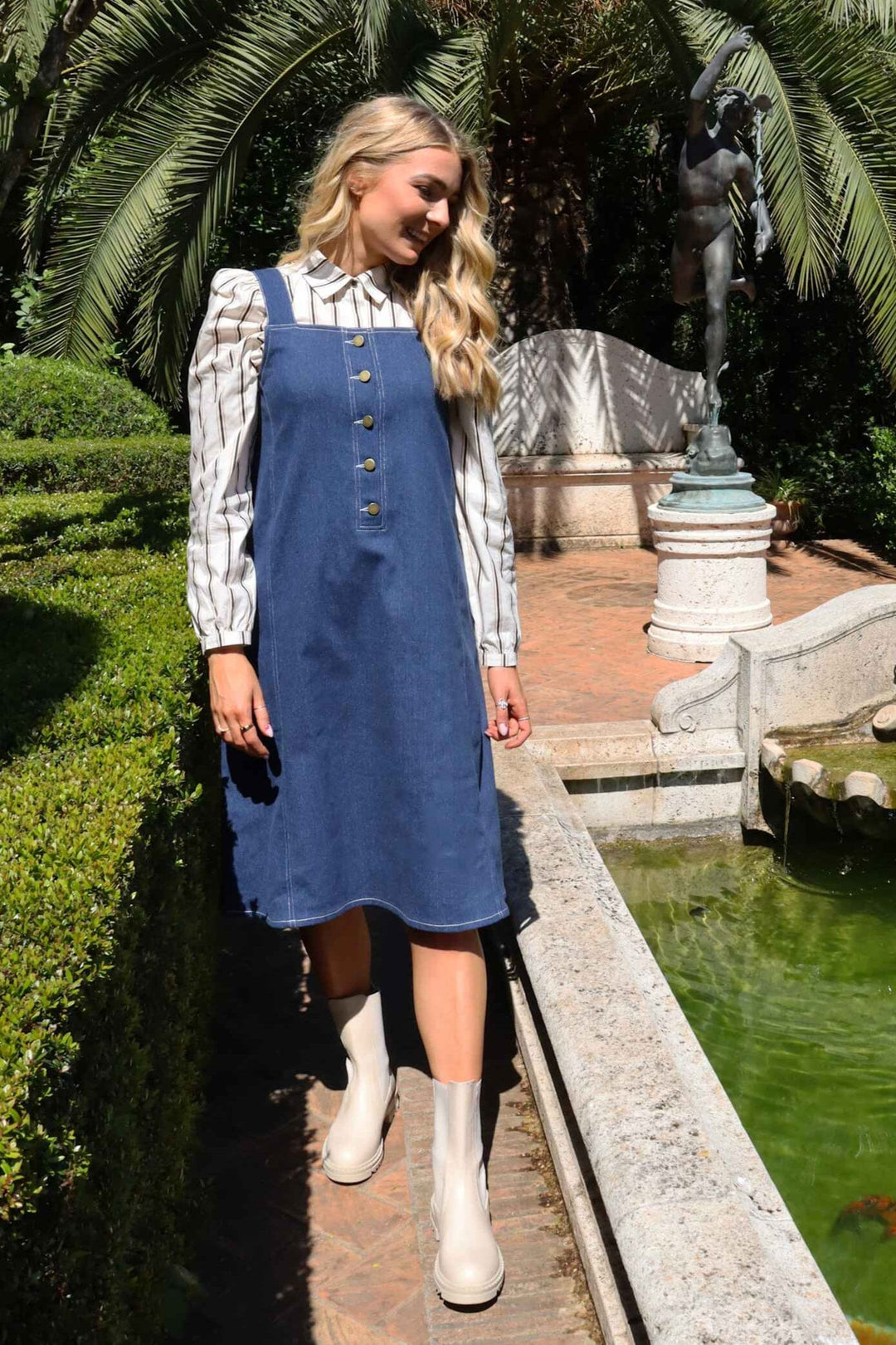 Liberte - Asta Overall Spencer 22152 - Blue Denim Kjoler