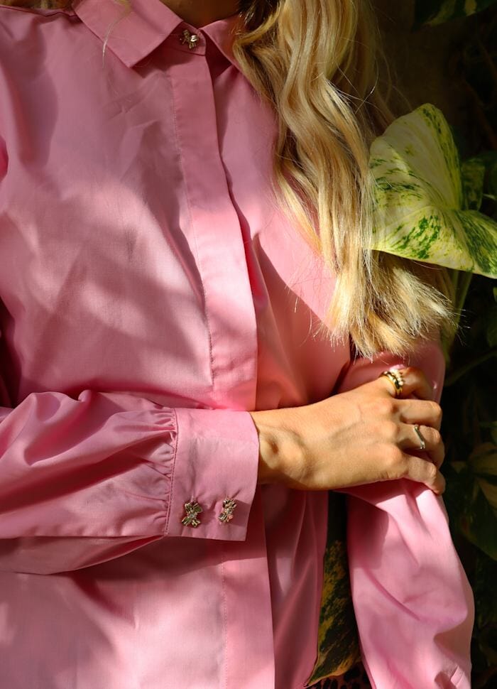 Liberte - Bobo-Ls-Bow-Shirt 22121 - Bubblegum Skjorter