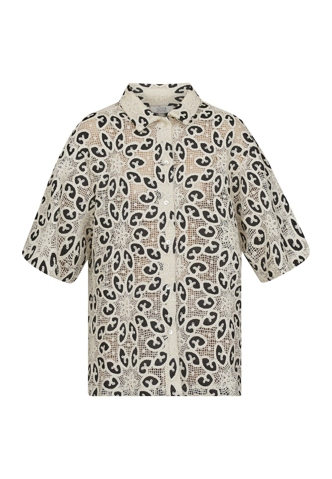 Love & Divine - Love1092 - 112 Cream/Black Skjorter