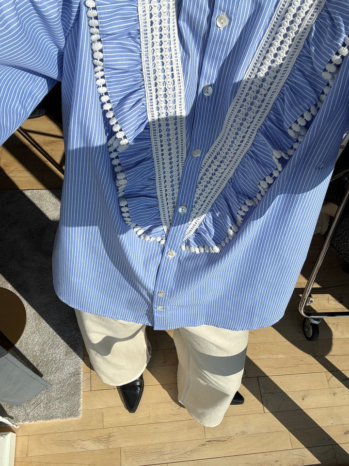 Love & Divine - Love1295 18516 - 832 - Blue/White Skjorter