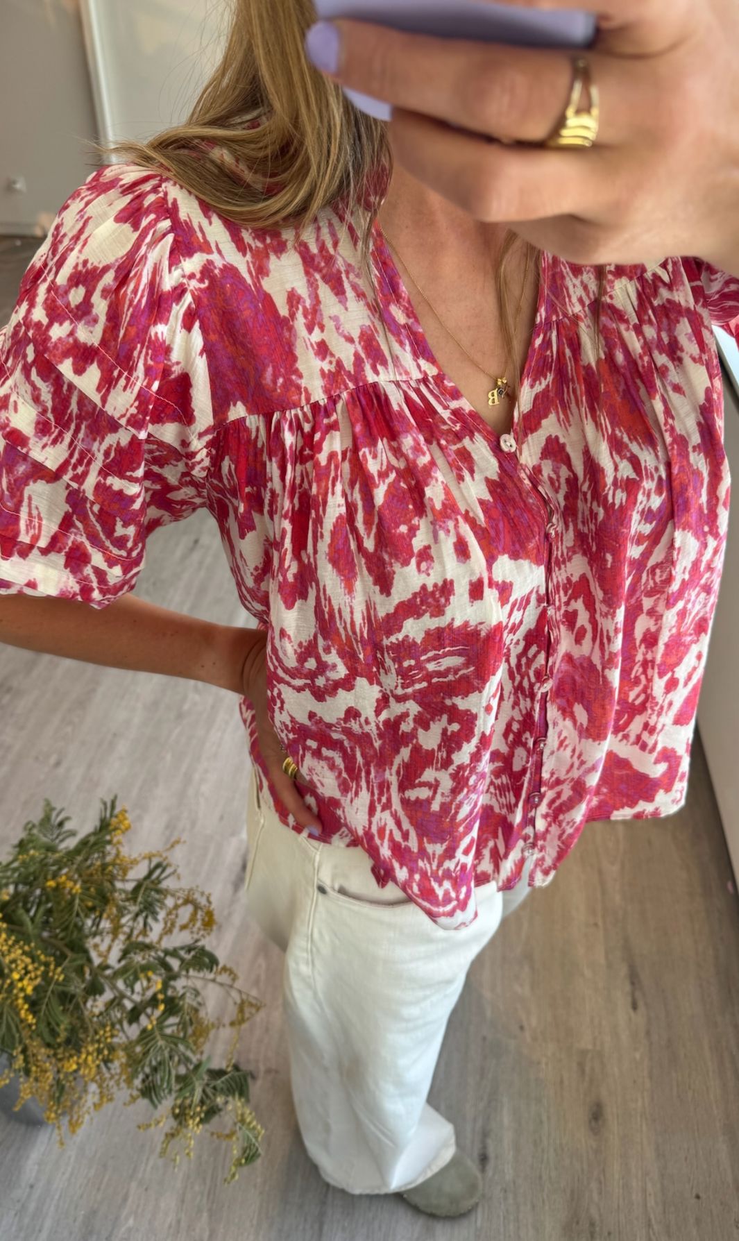 Love & Divine - Love1336-1 18931 - 801 - Red Ethnic Skjorter