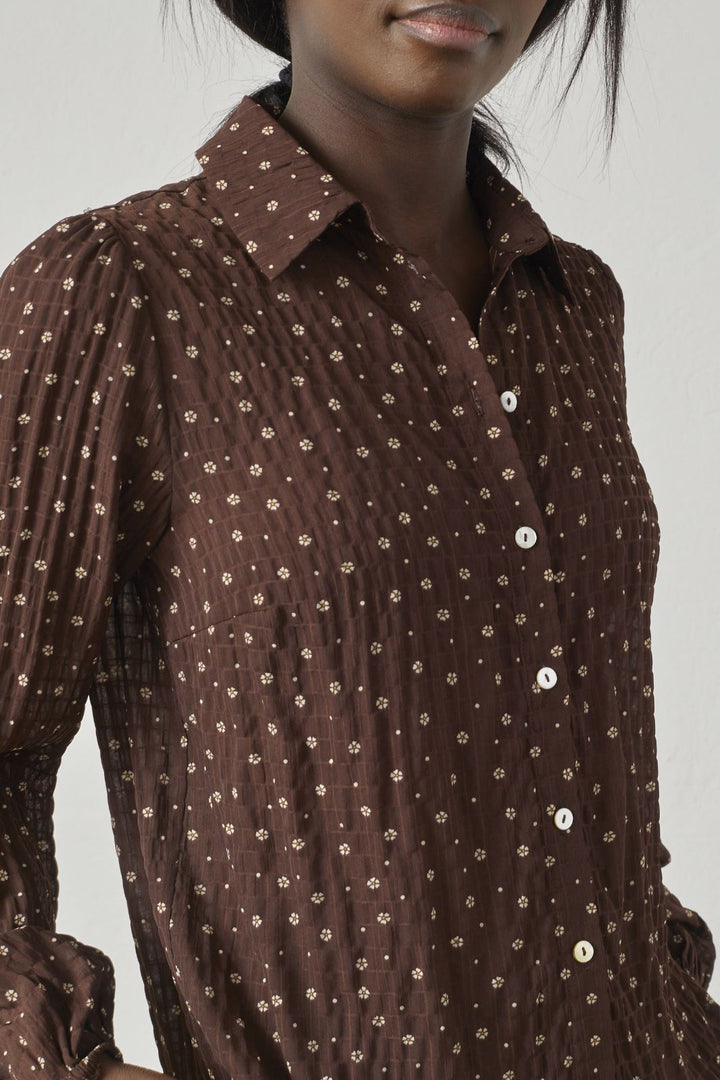 Love & Divine - Love571-8 18468 - 813 - Brown Flower Skjorter