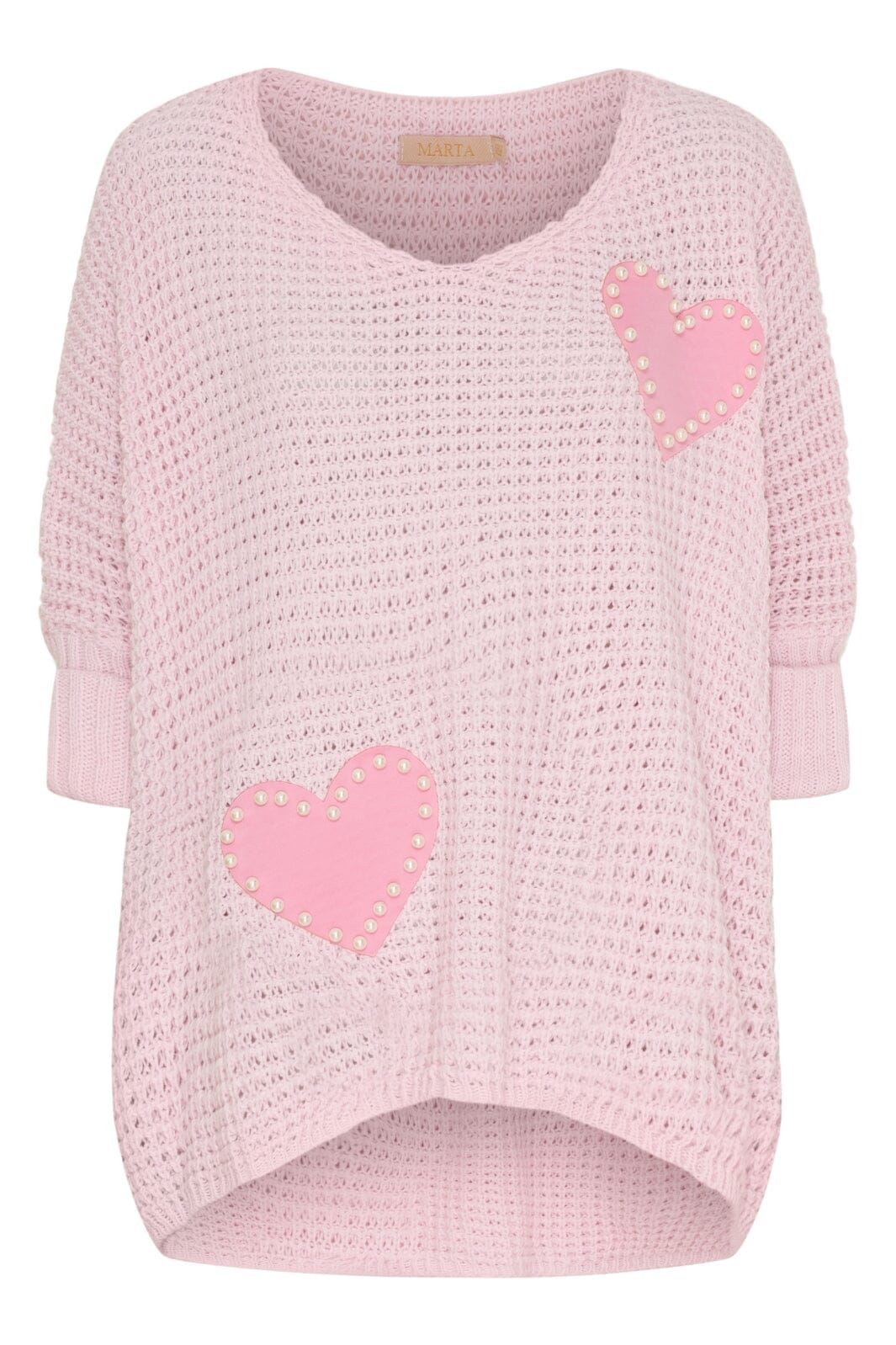 Marta Du Chateau - Mdcsolange Knit 18326 - Pink Strikbluser