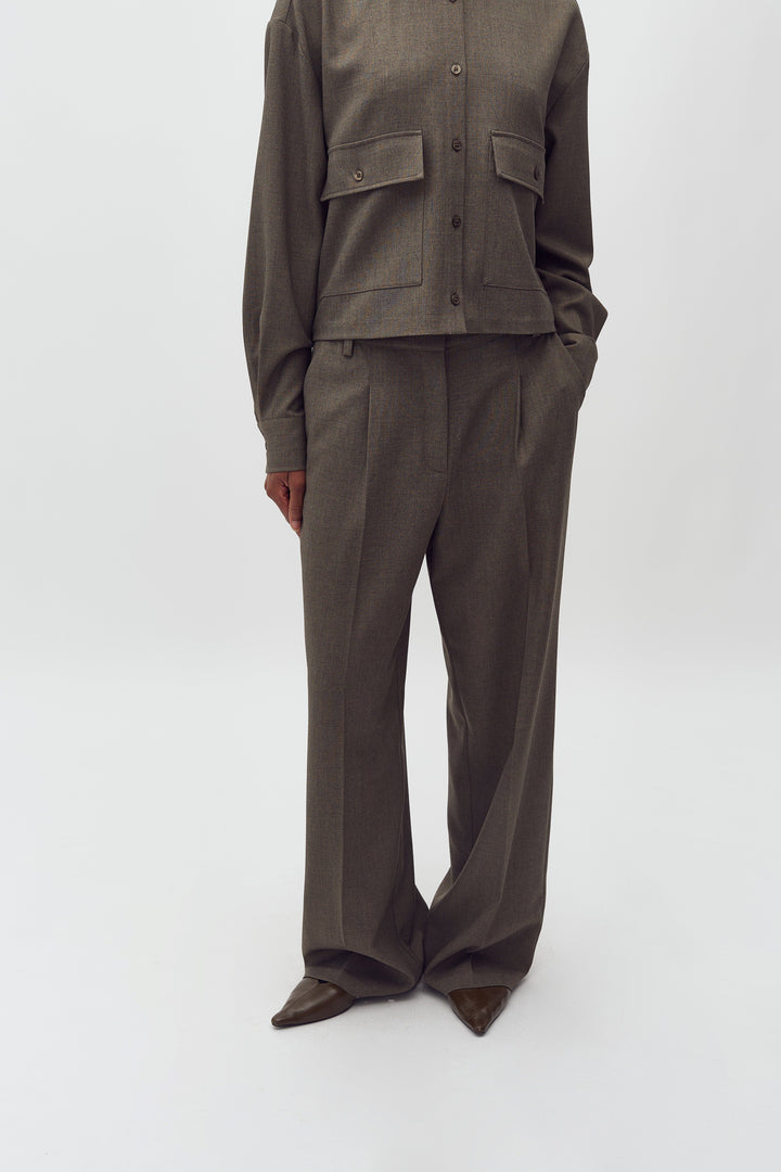 MbyM - Cristiana Long-M 63228483 - F84 - Deep Green Melange Bukser