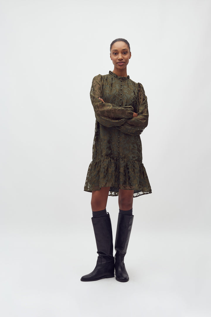 MbyM - Nulia-M 63040694 - T68 - Beetle Green Kjoler