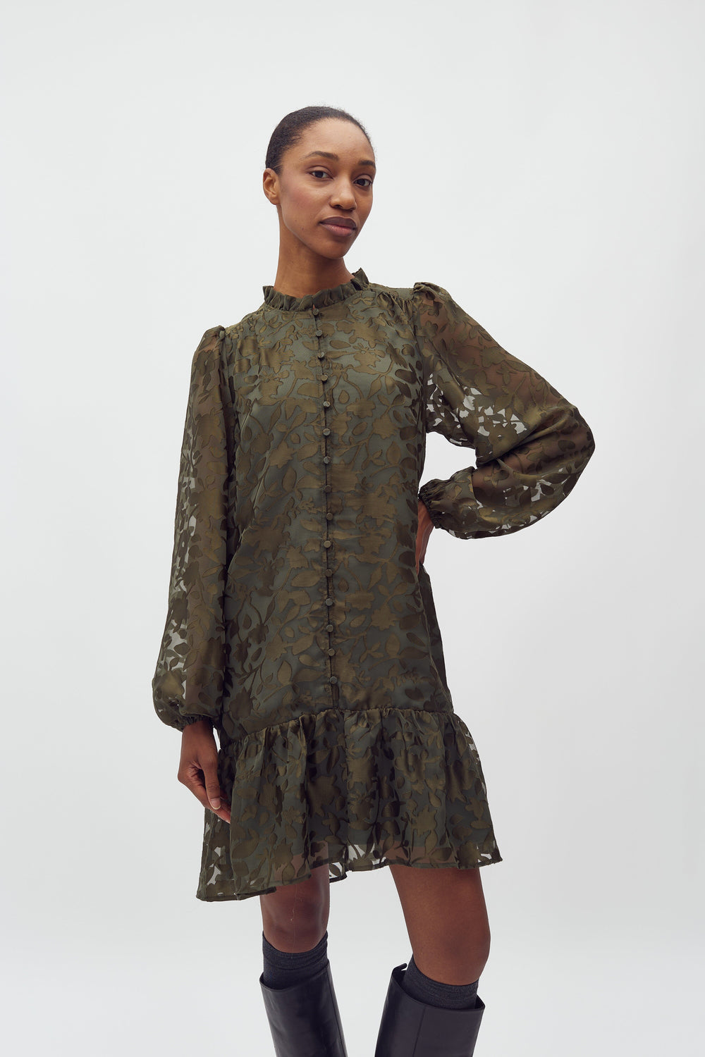 MbyM - Nulia-M 63040694 - T68 - Beetle Green Kjoler