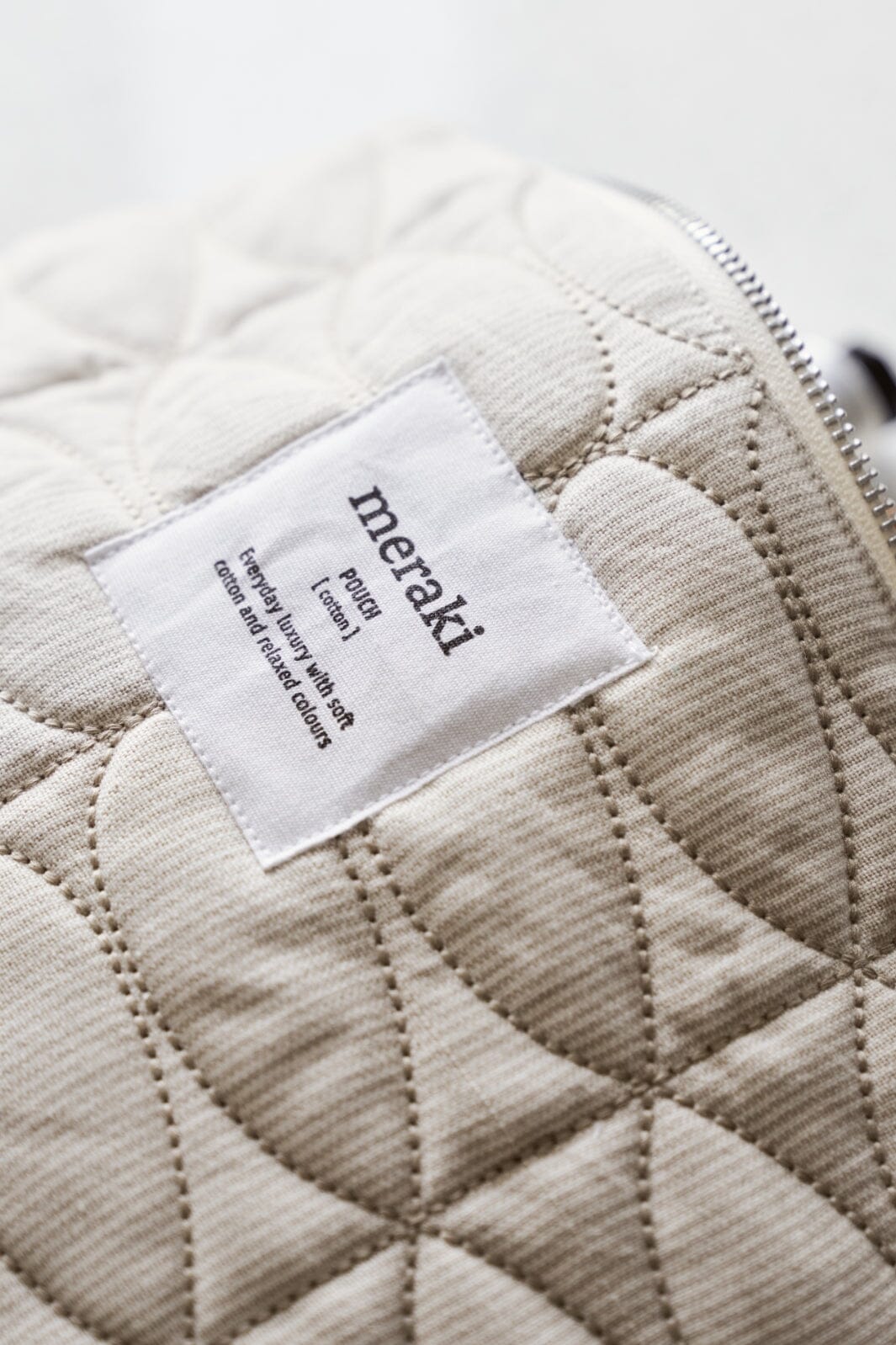 Meraki - Makeup pung, Mentha, Off white/safari - l: 19 cm, w: 2,5 cm, h: 14 cm