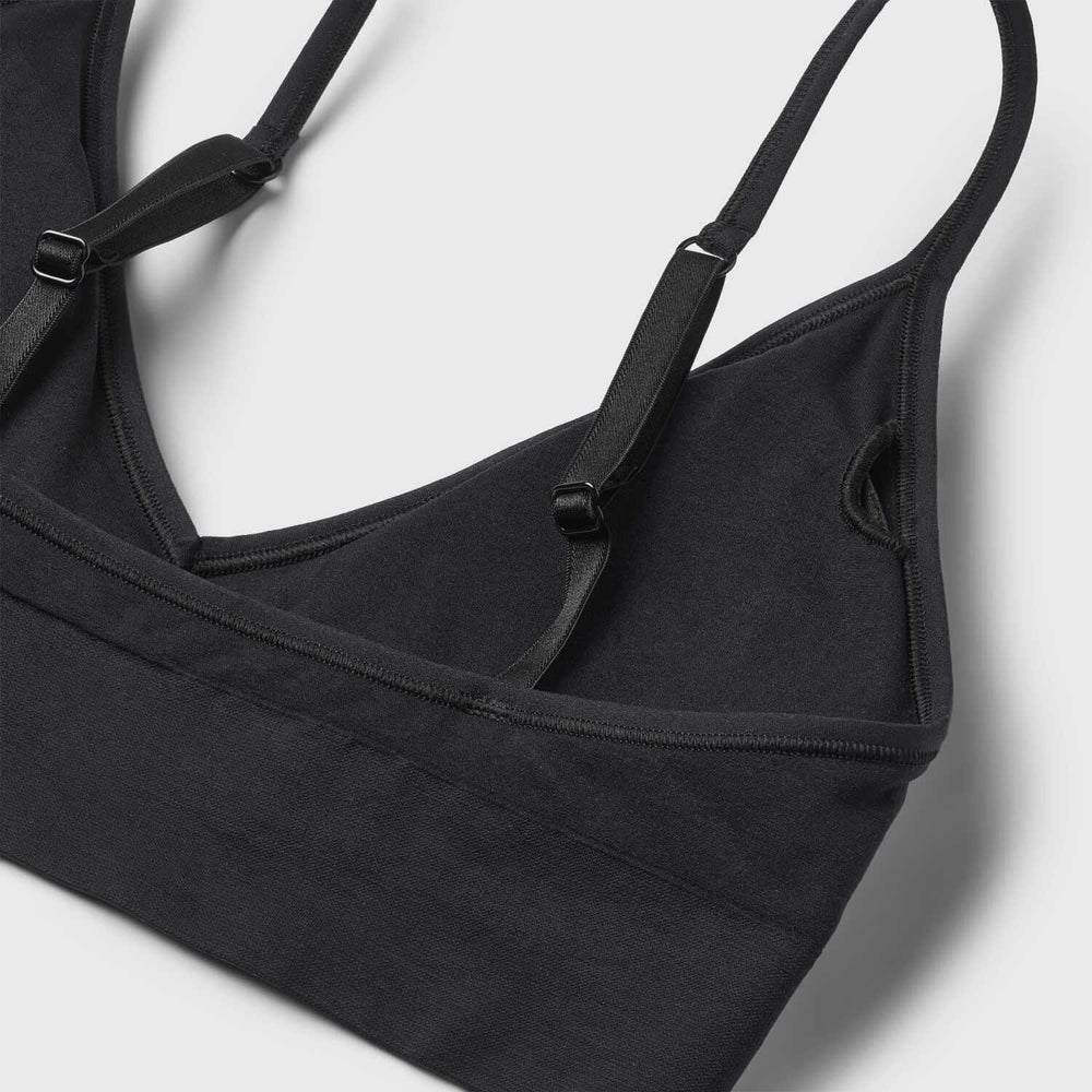Molly&My Wardrobe - Luise Bra top narrow strap w. padding - Black BH